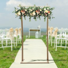 Wood Wedding Arch for Ceremony Wooden Arbor Decor for Parties Garden Backdrop