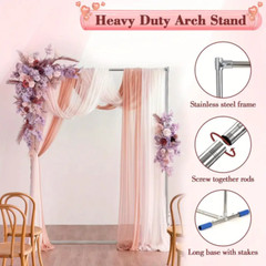 Square Wedding Arch hanging Flower White Metal Stand for Wedding party Ceremony
