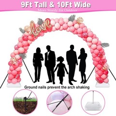 Balloon Arch Kit with Balloon Pump, 9Ft Tall & 10Ft Wide Adjustable Balloon A…