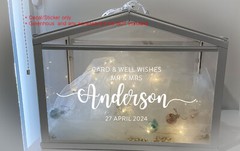 Custom Cards & Well Wishes for the New Mr & Mrs Wedding Wishing Well Sign Decal