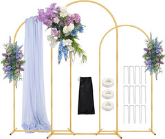Arco Globos 6FT 5FT 4FT 3 Metal Dorado Boda Baby Shower Jardin Floral Eventos
