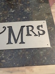 Mr & Mrs Metal Home Wedding Wall Hanging Sign Newlyweds Gift Anniversary