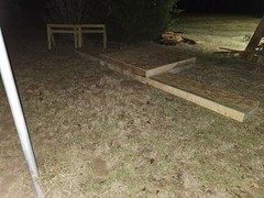 Rustic Wedding Arch & Platform Altar Stage Reclaimed Wood w/ White Birch Top