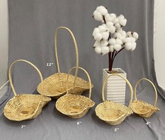 3 Pc Bamboo Baskets 4″ 5″ 6″ 7″ 8″ 10″ 12″ 14″ 16″ 18″ for Wedding, Party