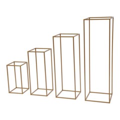 Gold Metal Flower Stand Rectangular Rack For Wedding Table Centerpieces Decor ??