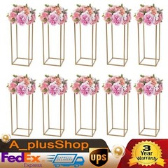 10Pcs 23.6” Tall Gold Metal Flower Stand for Wedding Table Centerpieces Decor！！