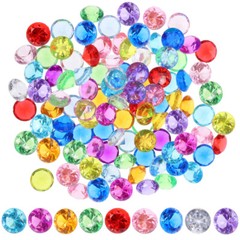 100 Pcs Crystals Pirate Treasure Colorful Vase Fake Gems Jewels