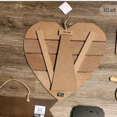 Farmhouse Chic Rustic Wedding Decor Wooden Heart Sign