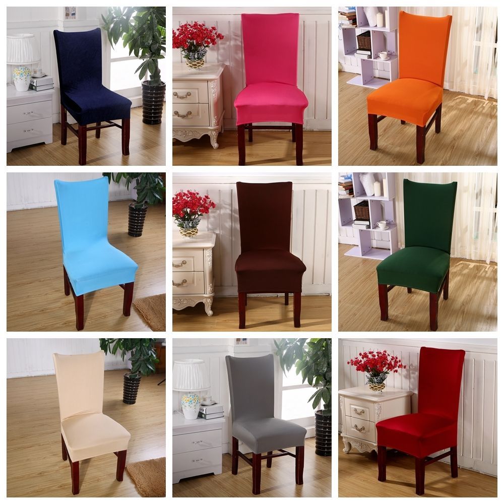 Dining Room Wedding Banquet Chair Cover Party Decor Seat Cover Stretch Spandex