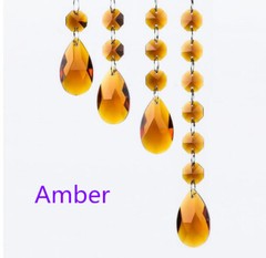 10Pcs Colorful Teardrop 38mm Chandelier Crystal Prisms Wedding Decor SunCatcher