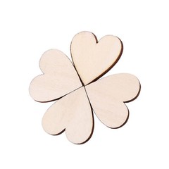 Heart Shape Wood Embellishment For Weddings Plaques Ornament(30mm 50pcs)♡