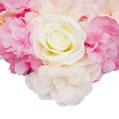 12PCS Artificial 3D Flower Wall Panel Wedding Backdrop Wall Decor Pink 15*15in