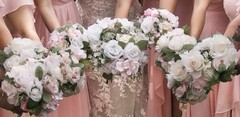 Wedding Decorations Set Floral Backdrop Centerpieces Signs Bouquets LED Lights