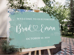 Acrylic Wedding Welcome Sign, Wedding Decor, Clear Acrylic Wedding Sign