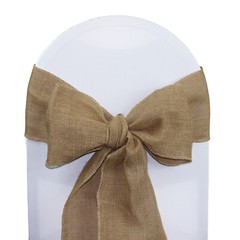 YCC Linens – 10 Pack Burlap Sashes for weddings, parties and special events