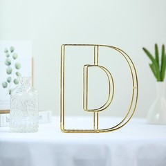 GOLD 8″ tall 3D Metal Wire Letter D Party Wedding Reception Backdrop Supplies