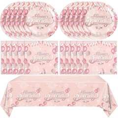 41Pcs Rose Gold Birthday Party Decorations Happy Birthday Plates and Napkins …
