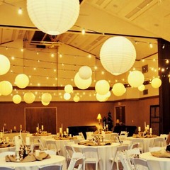 Novelty Place 10pcs White Paper Lanterns – Great Home Party Wedding Decorations