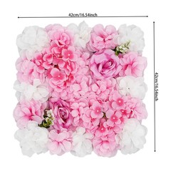 Artificial Flower Backdrop Wall Panels 6Pcs Indoor Outdoor Photography Decor