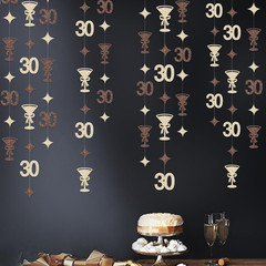 Champagne Gold Brown 30Th Birthday Decorations Espresso Martini Garland Streamer