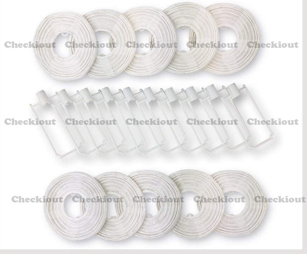10x 4″ White Color Paper Lantern Wedding Party Decoration Lamp Shade Supplies