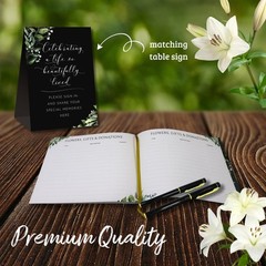 Portiche All-In-One Funeral Guest Book Set Memorial Guestbook Funeral Register