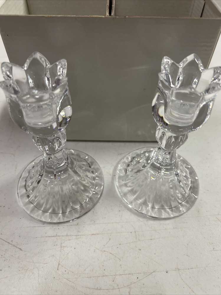 SET OF 2 MIKASA SPRING RITUAL CANDLE HOLDERS, NEW, MADE IN SLOVENIA.