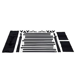 8×10 ft Black Triple Crossbar Adjustable Photo Backdrop Stand Party Supplies