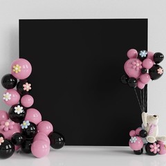 Wedding Arch Cover Black 6.6FT x 6.6FT Square Spandex Arch Backdrop Cover