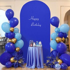 Royal Blue Arch Cover 6FT Spandex Fitted Wedding Arch Stand Covers Round Top …