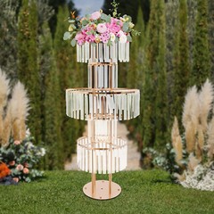 5 Tier Crystal Flower Stand Wedding Centerpieces For Tables Tall Flower Stand