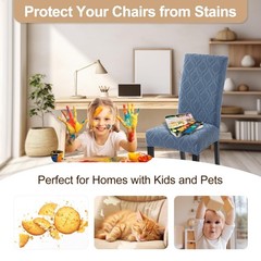 SearchI Dining Room Chair Covers Set of 4, Stretch Jacquard Parsons Chair Sli…