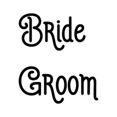 Bride and Groom 7.5″ Vinyl Decal Stickers | V2 | Wedding Dressing Rooms |
