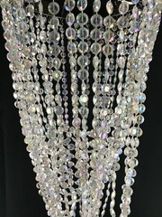 30″ Layered Iridescent Acrylic Crystal Chandelier Wedding Venue Party Decor