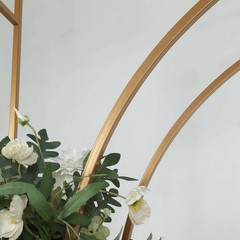 7 ft Gold Metal Rectangular Wedding Arch in Arc de Triomphe Style Party Events