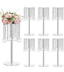Classic Acrylic Wedding Centerpiece Flower Stand with Hanging Tea Lights