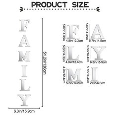 3D Acrylic Mirror Wall Decal Family Sign Letters Wall Stickers Mirror Rustic …