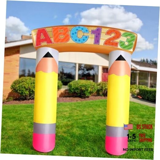 6.56 ft Preschool Graduation Decorations Inflatable Pencil Arch Back to