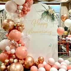 Happy Anniversary Decal Sign for Backdrop – Wedding Decorations Stickers Gold