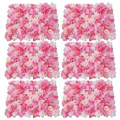 Floral Backdrop Wedding Party Decor 6pcs Artificial Flower Wall Panels 60*40cm