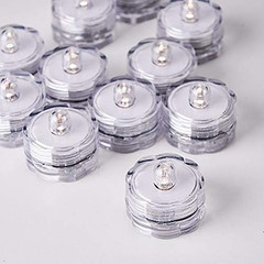 12 Pcs Warm White LED Small Submersible Lights – for Vases Wedding Party Events