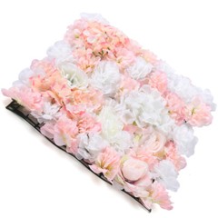 6 Pcs Artificial Silk Flower Wall Panel Floral Backdrop Party Wedding Decoration