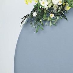 DUSTY BLUE 7.5 ft Fitted Spandex Round BACKDROP STAND COVER Party Wedding
