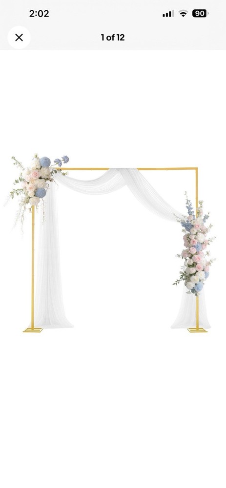 VEVOR Arch Backdrop Stand Square Metal Arch 8 ft x 8 ft for Wedding Party Decor