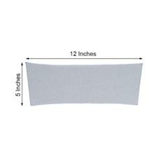 10 Silver Spandex STRETCHABLE CHAIR SASHES Wedding Party Light Gray SALE