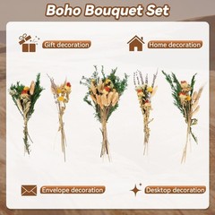 345 Pcs Lar Boho Dried Flower Bouquet Wedding Dry Flowers Decor