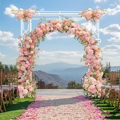 258CM Tall Metal Wedding Arch Backdrop Stand fr Party Celebration Garden Trellis