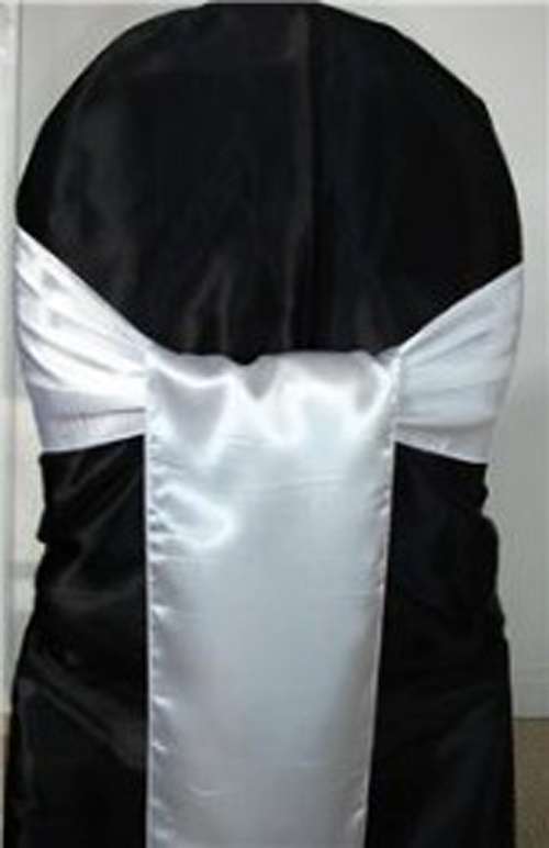250 Satin Chair Sash Bow Sashes Bows Band Tie Wedding Banquet Party decoration