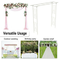 82″ Sturdy Metal Garden Arch Gothic Arbor Garden Trellis Climbing Plant Growing