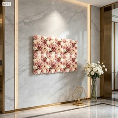 6 Pcs Artificial Flower Wall Panel, Artificial Floral Wall Decoration Backdrop